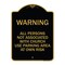 Signmission Warning All Persons Not Associated with Church Use Parking Area at Own Risk, A-DES-BG-1824-22717 A-DES-BG-1824-22717 - alternate 1